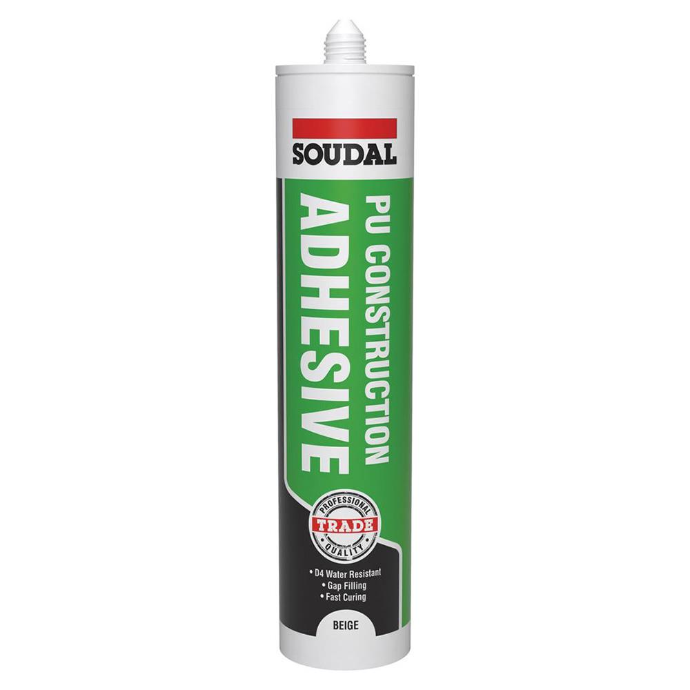 Soudal Trade PU Construction Adhesive Beige 290ml