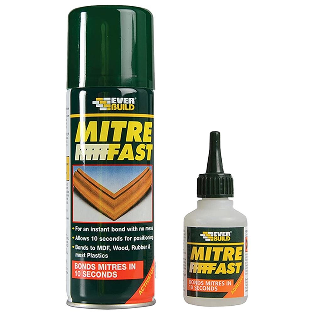 Everbuild Jumbo Mitre Fast Kit Superglue & Activator