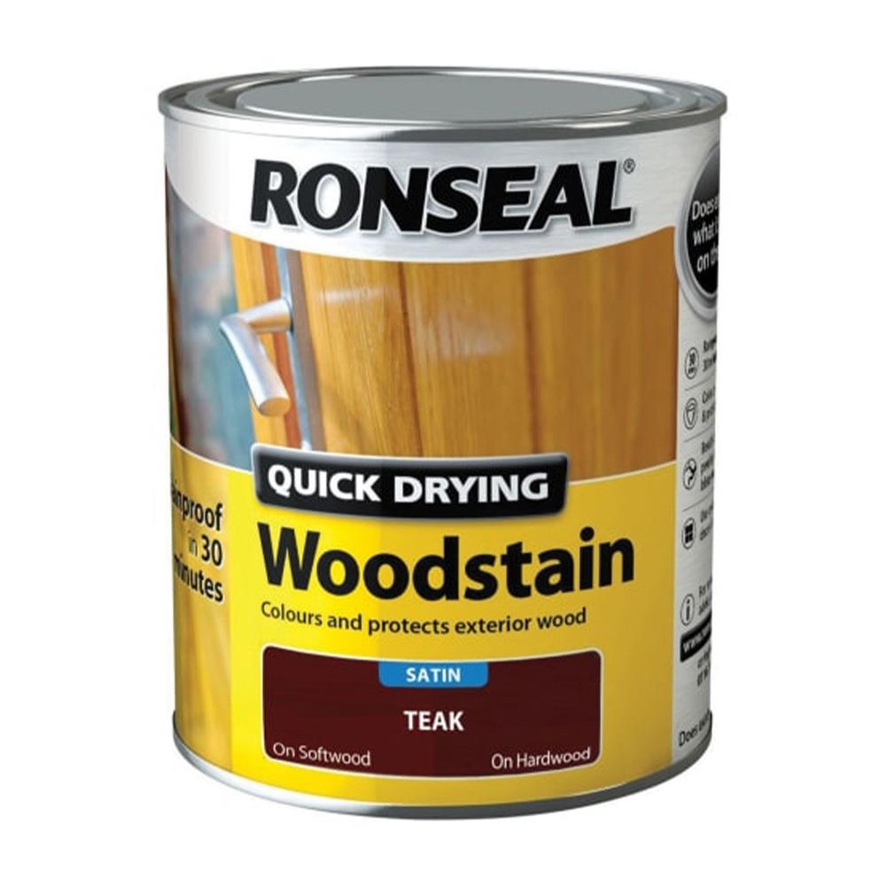 Ronseal Quick Drying Woodstain Teak Satin 2.5L
