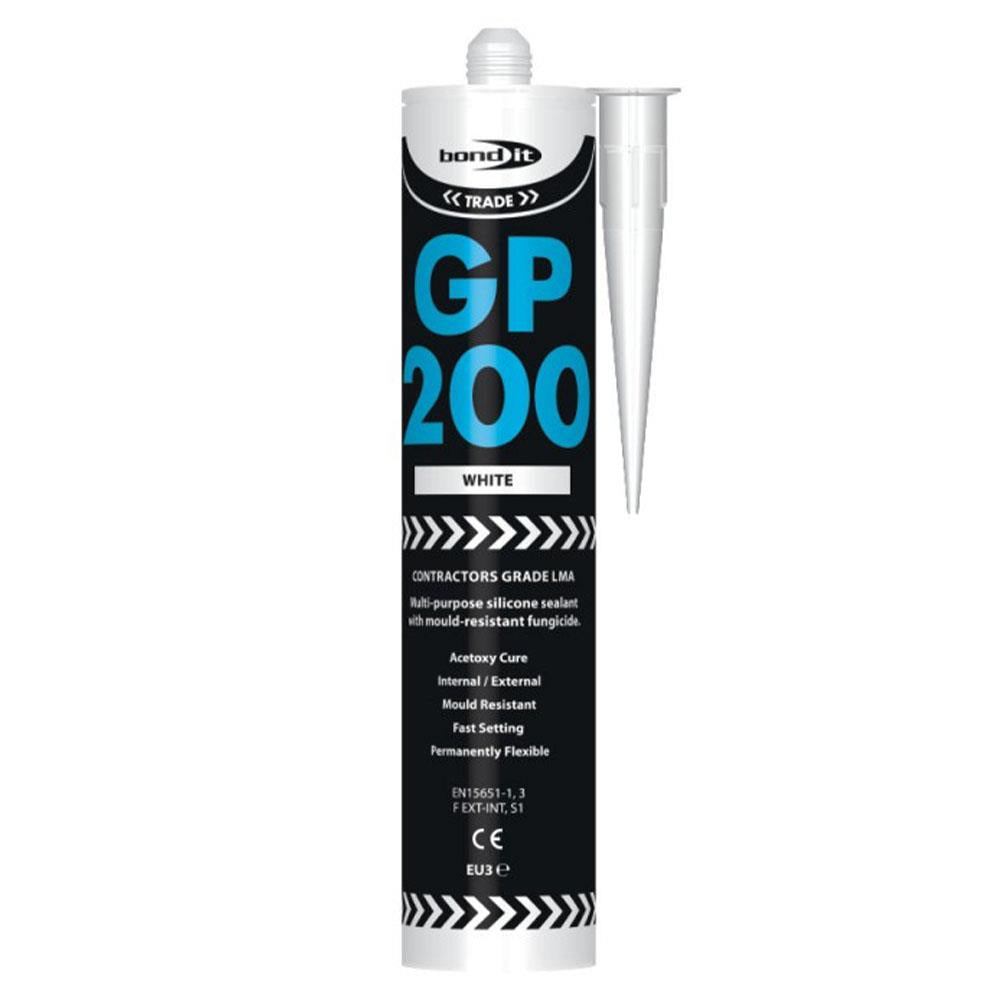 Bond It GP200 General Purpose Silicone Sealant White 285ml