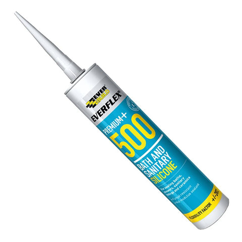 Everflex Premium+ 500 Bath & Sanitary Silicone White 295ml