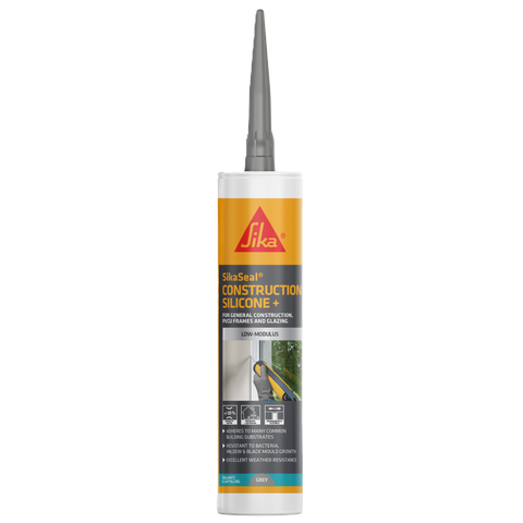 Sika SikaSeal Construction Silicone + grey 295 ML