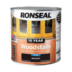 Ronseal 10 Year Wood Stain Satin Walnut 250ml