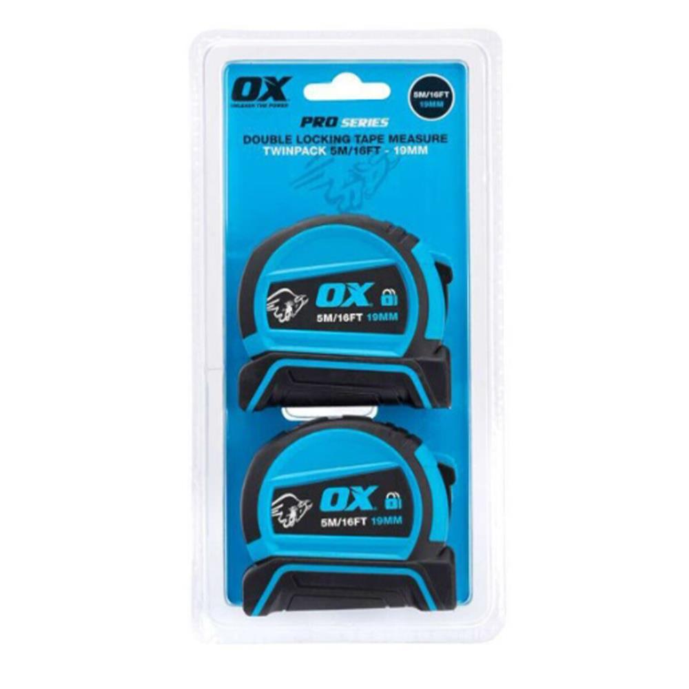 OX Tools Trade Tape Measure 5m Pack of 2