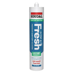 Soudal Stay Fresh Sanitary Silicone Sealant Clear 300ml