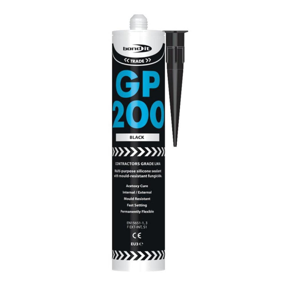 Bond It GP200 General Purpose Silicone Sealant Black 285ml
