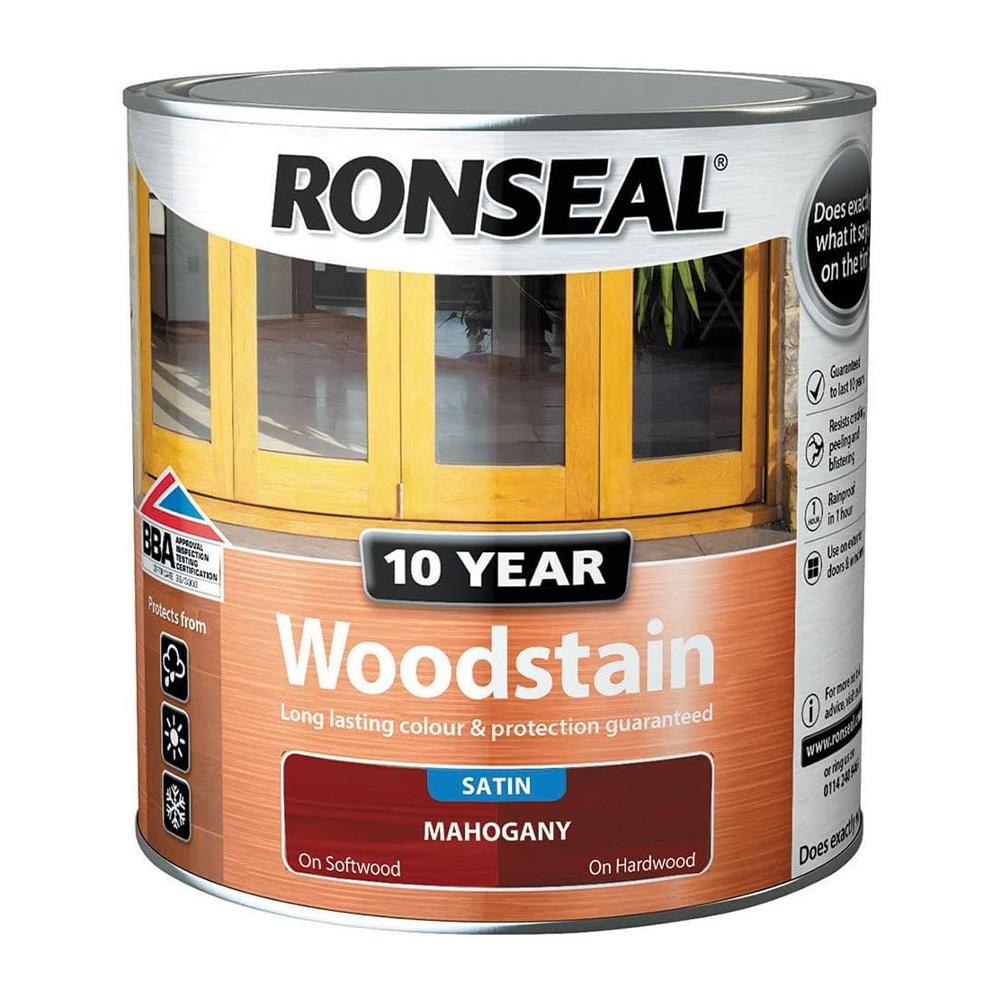 Ronseal 10 Year Wood Stain Satin Mahogany 250ml