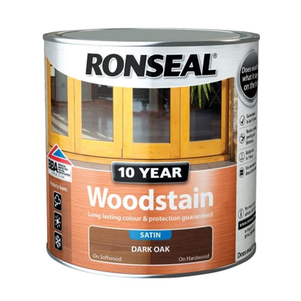 Ronseal Trade 10 Year Wood Stain Satin Dark Oak 2.5L