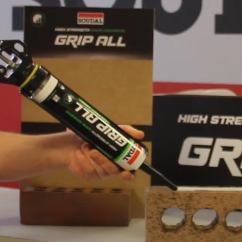 Soudal Grip All Solvent Free Grab Adhesive White 290ml Twin Pack