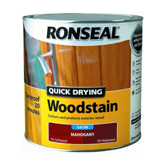 Ronseal Quick Drying Woodstain Mahogany Satin 750ml