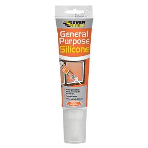 Everbuild General Purpose Silicone Sealant White 80ml