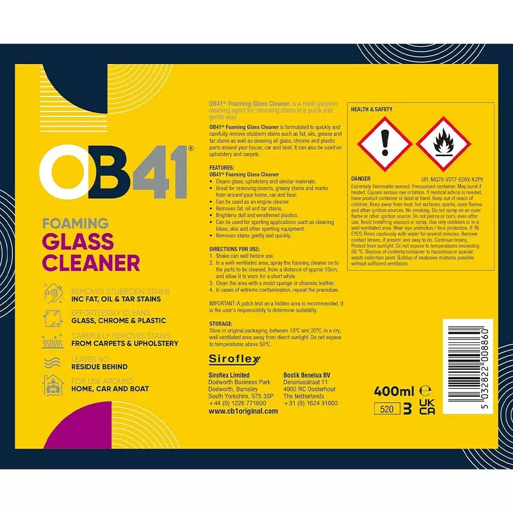 OB41 Foaming Glass Cleaner