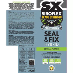 Siroflex Seal & Fix Hybrid Adhesive & Sealant - White 290ml