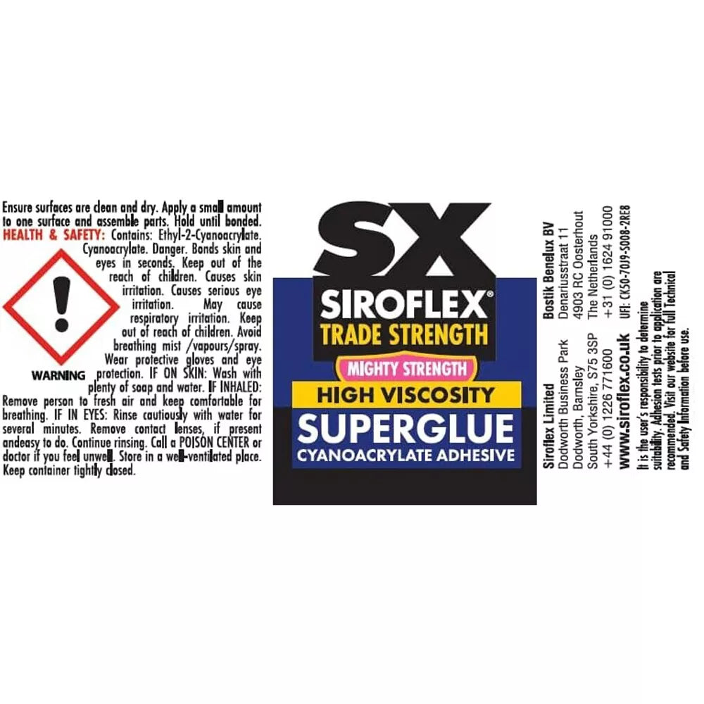 Siroflex Trade High Viscosity Superglue - 20g