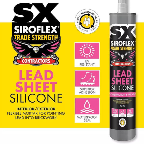 Siroflex Contractors Lead Sheet Silicone - Grey 300ml