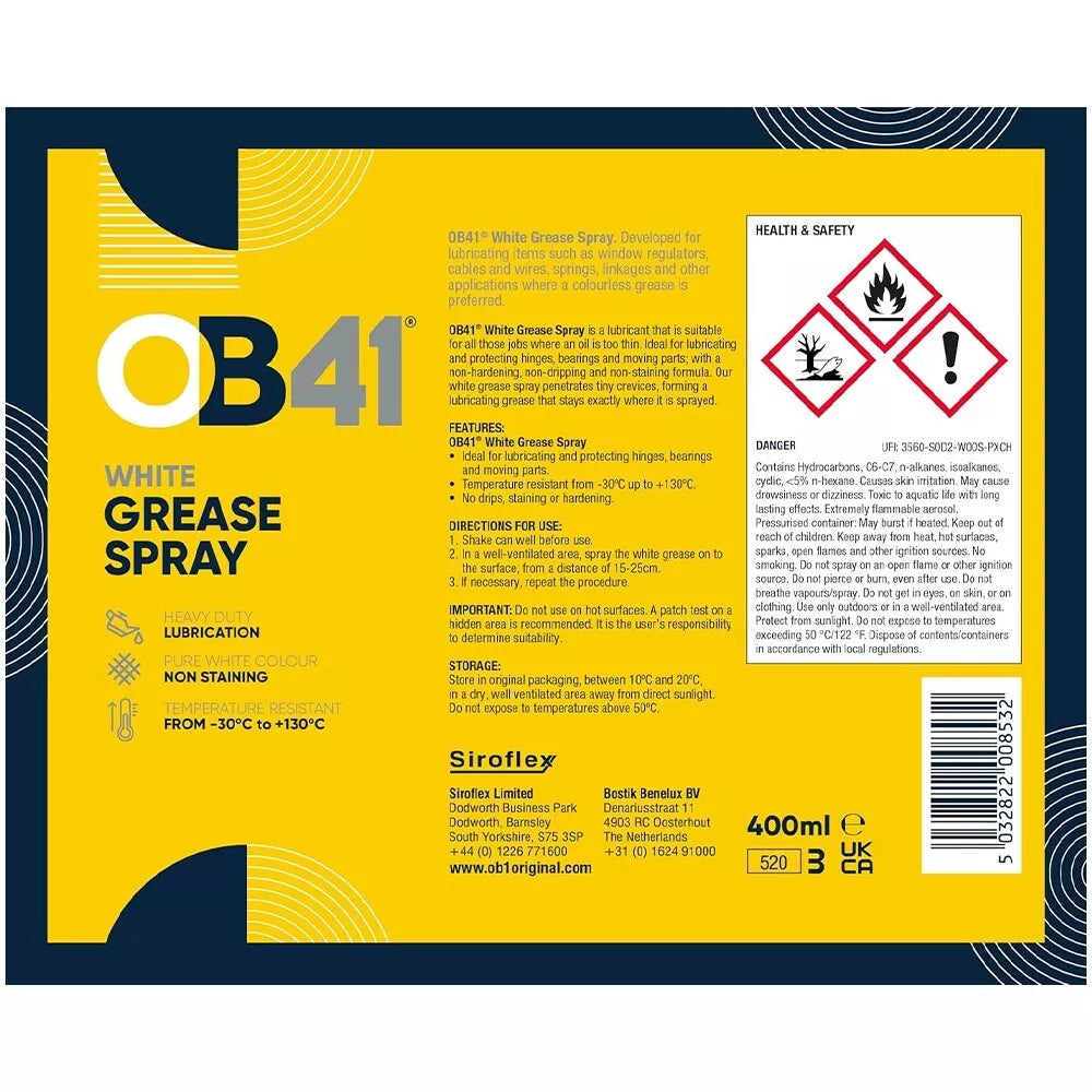 OB41 White Grease Spray -400ml