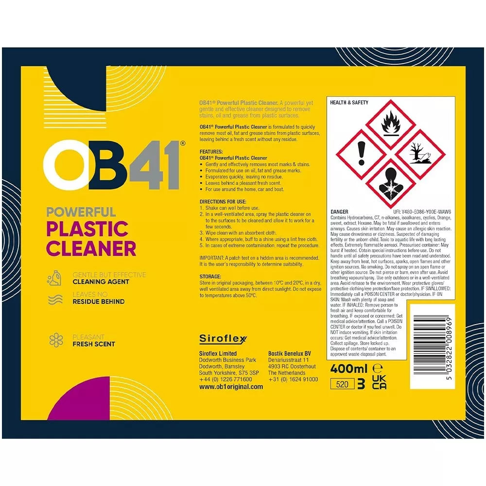 OB41 Powerful Plastic Cleaner - 400ml